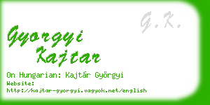 gyorgyi kajtar business card
