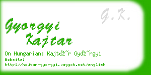 gyorgyi kajtar business card